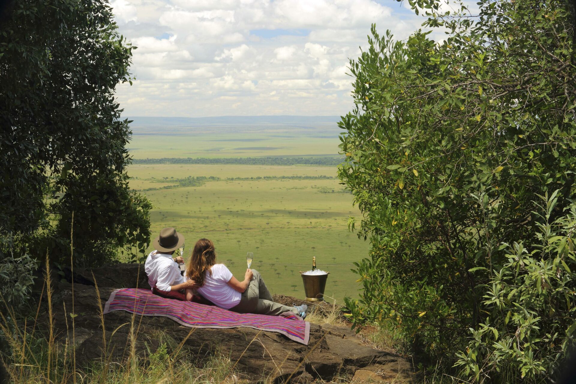 Breathtaking picnic views at Angama Mara - Honeymoon in East Africa