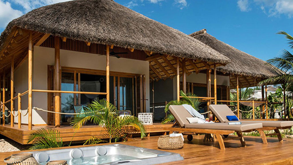 view of the front of a suite at Zuri Zanzibar with Grand Africa Safaris