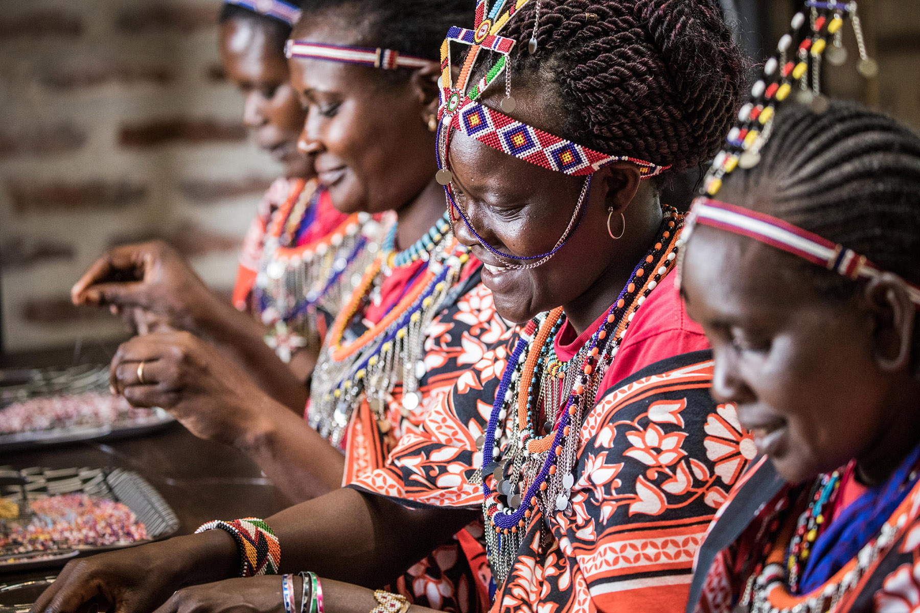 Masaai women at Angama Mara