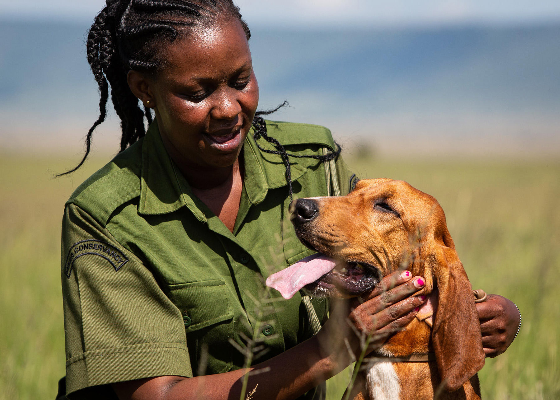 Angama Mara ranger with her dog